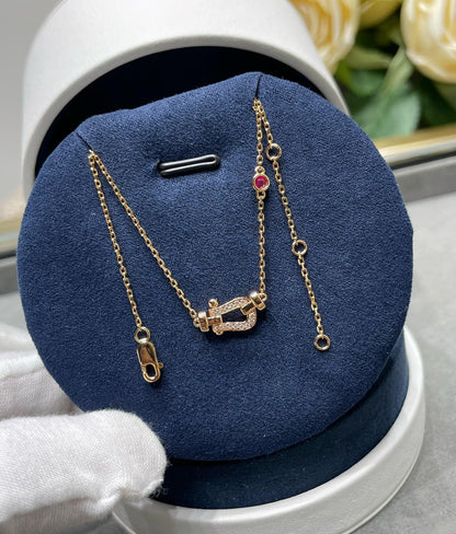 [OAKJURI Jewelry]FORCE 10 DIAMOND PINK GOLD NECKLACE