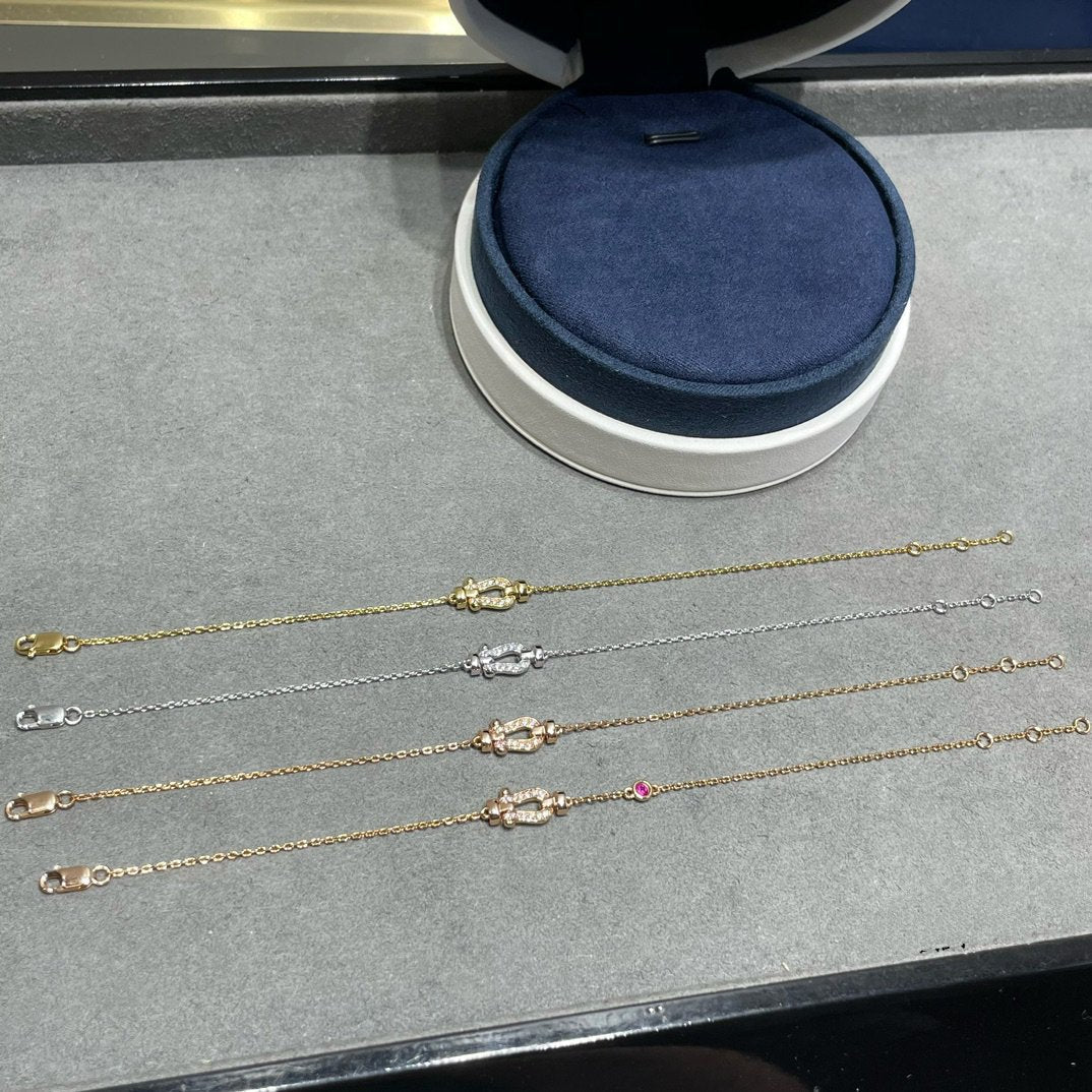 [OAKJURI Jewelry]FORCE 10 DIAMOND CHAIN LINK PINK GOLD BRACELET