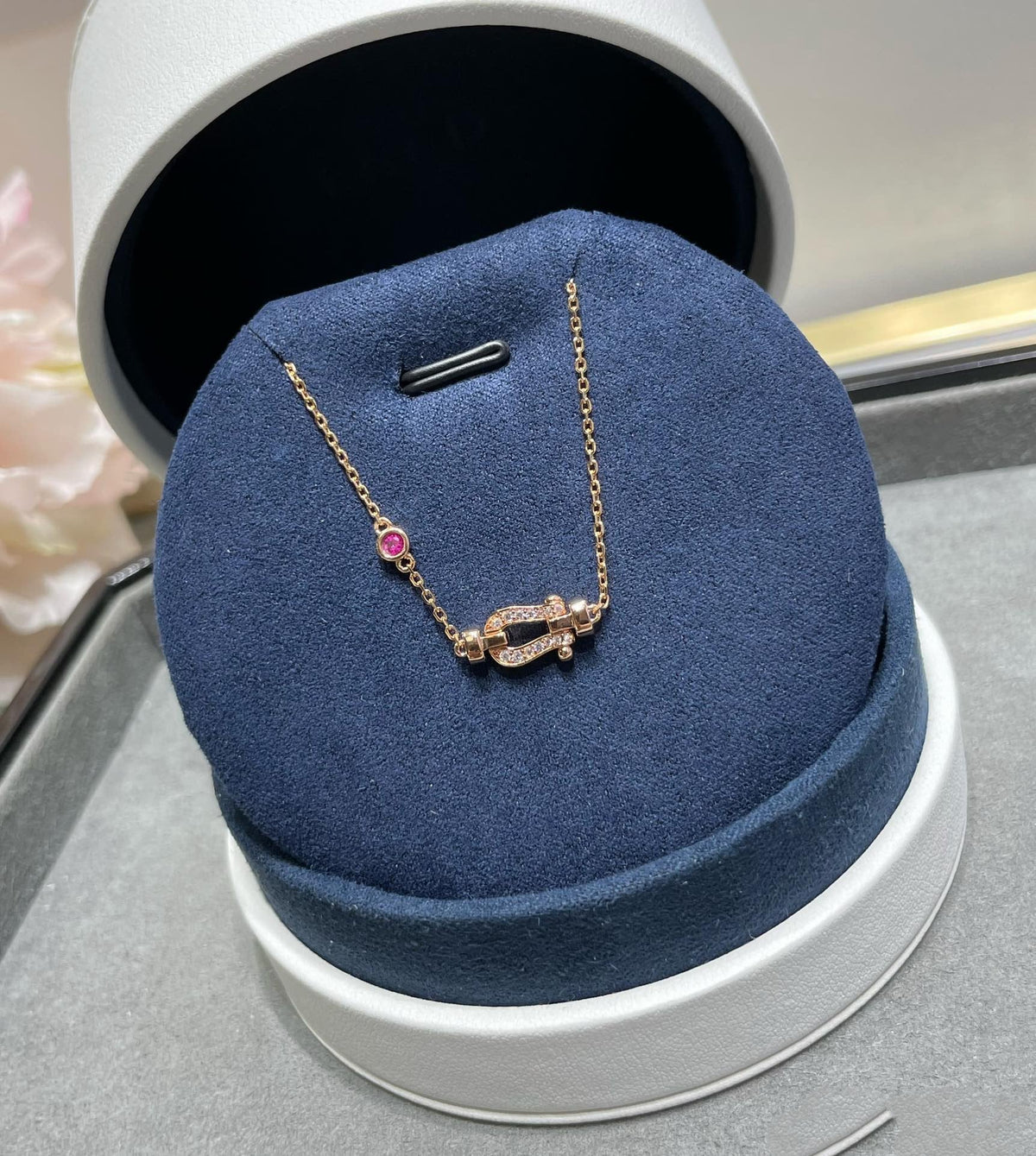 [OAKJURI Jewelry]FORCE 10 DIAMOND CHAIN LINK PINK GOLD BRACELET