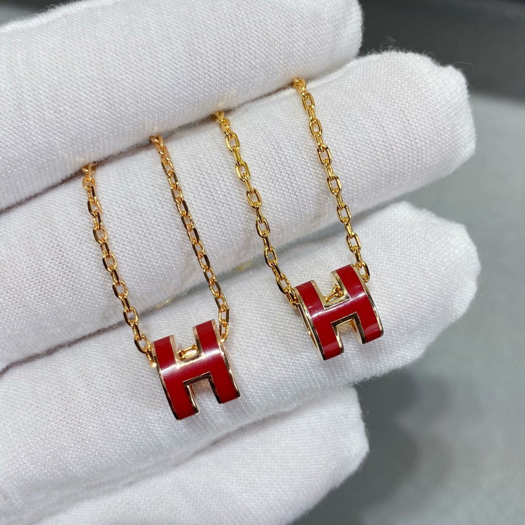 [OAKJURI Jewelry]MINI POP H NECKLACE