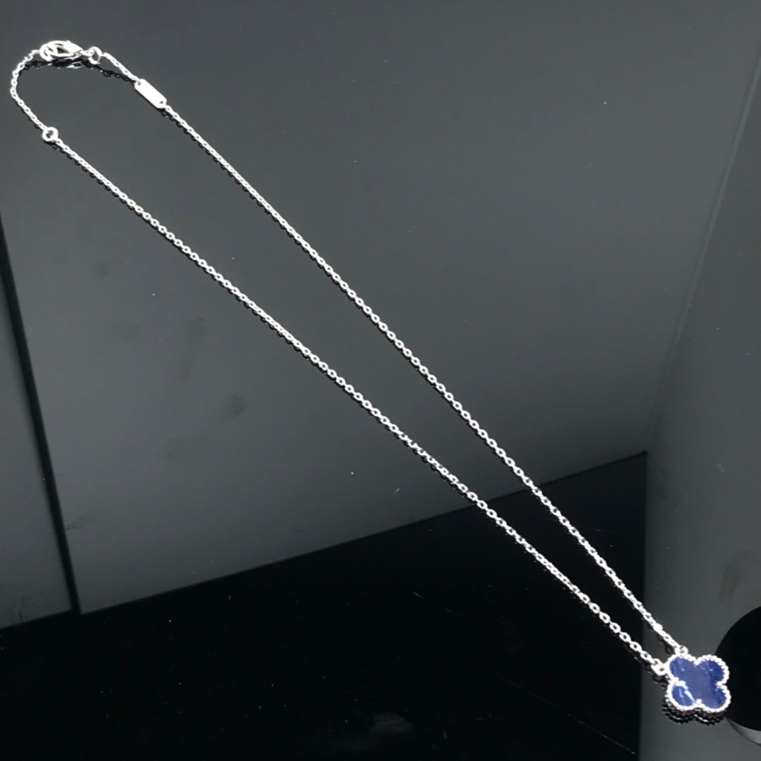 [OAKJURI Jewelry]CLOVER PIETERSITE SILVER LONG NECKLACE