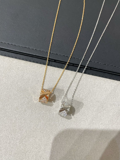 [OAKJURI Jewelry]LIENS EVIDENCE DIAMOND PAVED NECKLACE