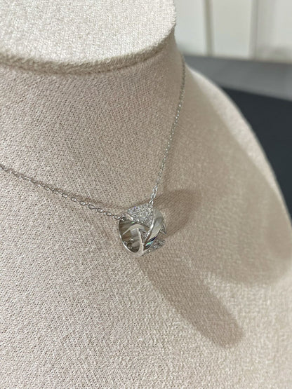 [OAKJURI Jewelry]LIENS EVIDENCE DIAMOND PAVED NECKLACE