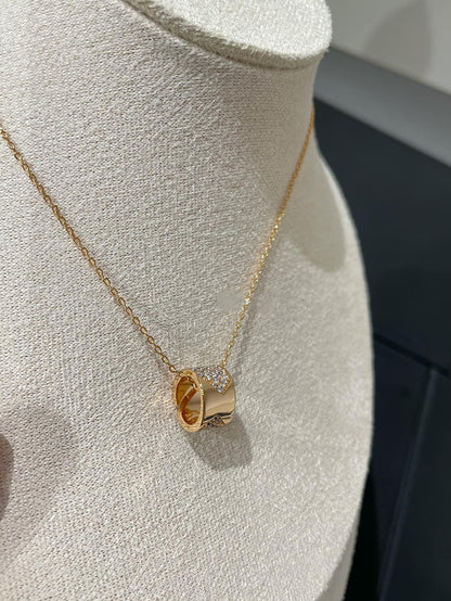 [OAKJURI Jewelry]LIENS EVIDENCE DIAMOND PAVED NECKLACE