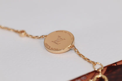 [OAKJURI Jewelry]STAR AND SUN 4 MOTIF PINK GOLD MALACHITE BRACELET
