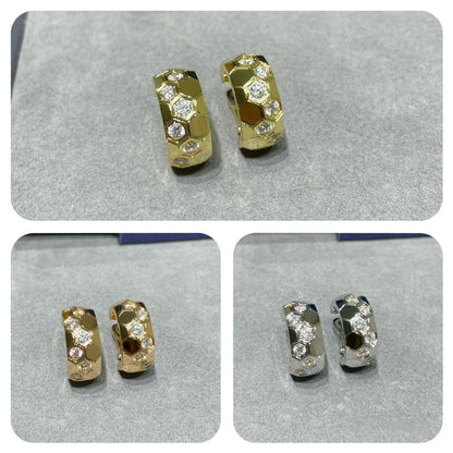 [OAKJURI Jewelry]BEE LOVE DIAMOND HOOP EARRINGS