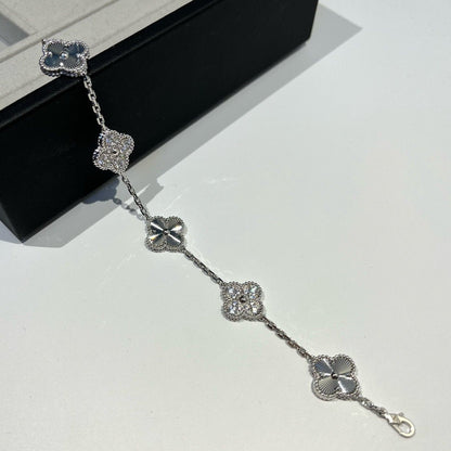 [OAKJURI Jewelry] CLOVER 5 MOTIF LASER BRACELET COLLECTION