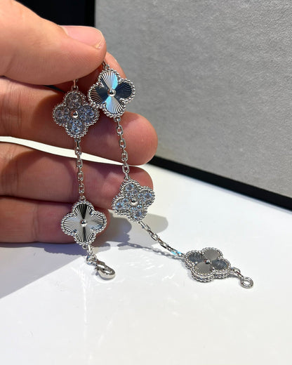 [OAKJURI Jewelry] CLOVER 5 MOTIF LASER BRACELET COLLECTION
