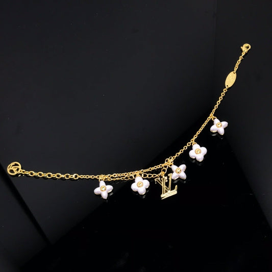 [OAKJURI Jewelry]LOGO 6 MOTIF STAR AND SUN GOLD BRACELET