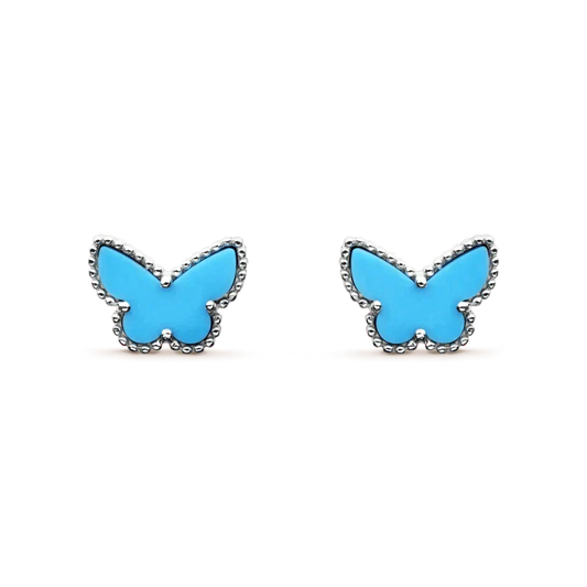 [OAKJURI Jewelry]BUTTERFLY TURQUOISE EARRINGS SILVER