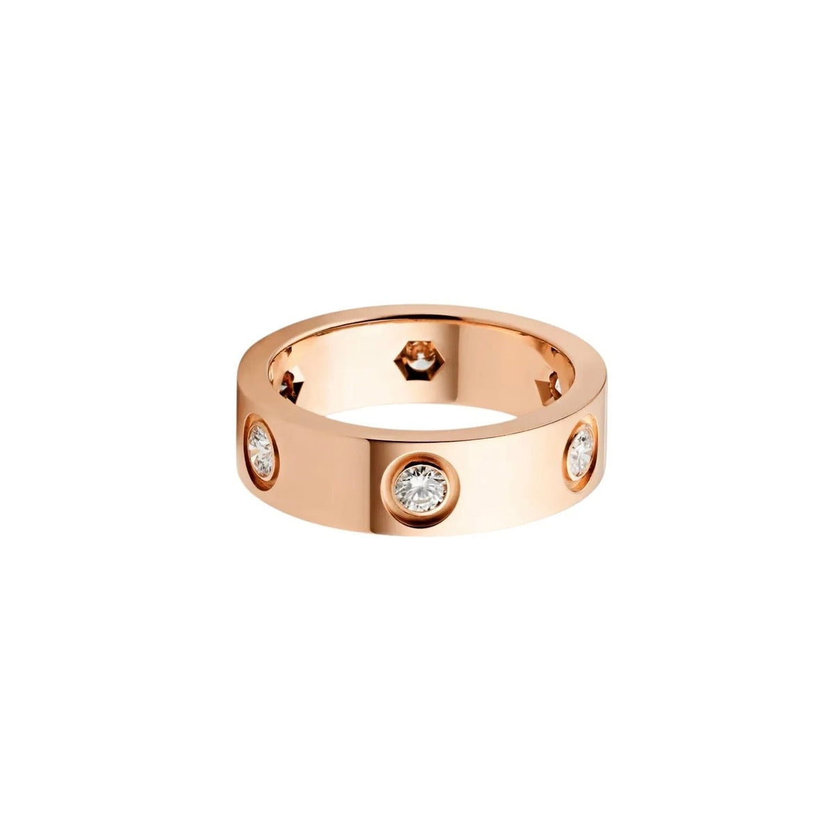 [OAKJURI Jewelry] LOVE 5.5MM 6 DIAMOND RING