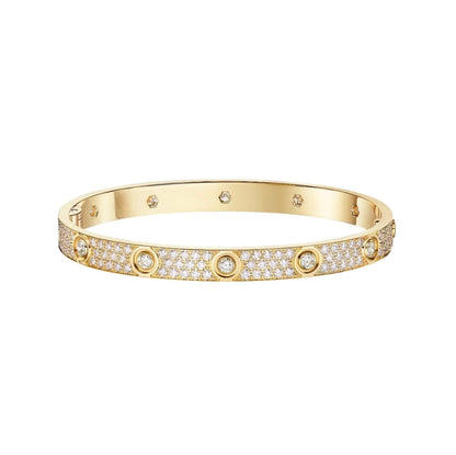 [OAKJURI Jewelry] LOVE BRACELET 6.1MM DIAMOND-PAVED 10 BIG DIAMONDS