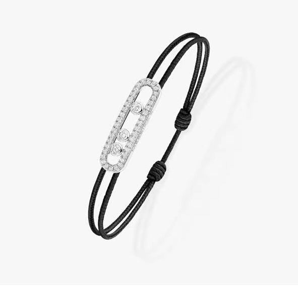 [OAKJURI Jewelry]Messika Care(s) pink cord pavé bracelet