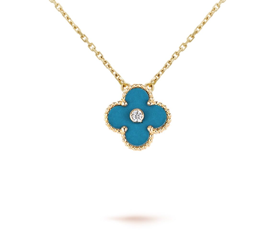 [OAKJURI Jewelry]CLOVER 15MM CHRISTMAS LIMITED EDITION SINGLE FLOWER NECKLACE