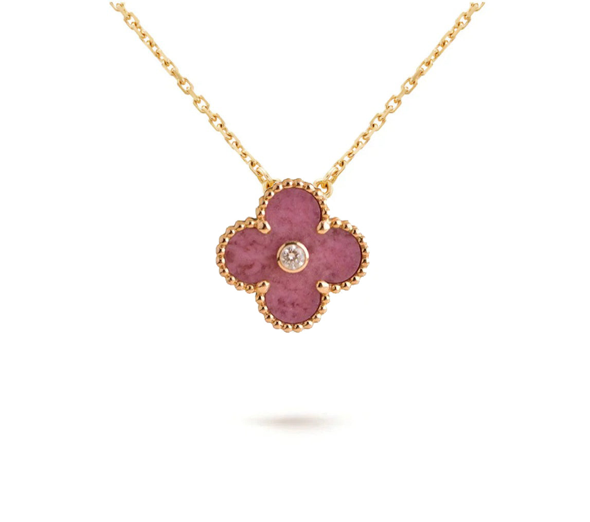 [OAKJURI Jewelry]CLOVER 15MM CHRISTMAS LIMITED EDITION SINGLE FLOWER NECKLACE
