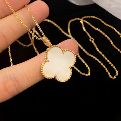 [OAKJURI Jewelry]CLOVER 25MM MOP LARGE PENDANT NECKLACE