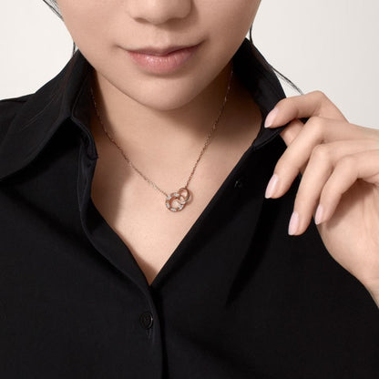 [OAKJURI Jewelry] LOVE  FULL DIAMOND PENDANT NECKLACE