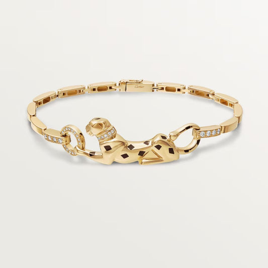 [OAKJURI Jewelry] PANTHERE HALF DIAMOND ON CHAIN BRACELET
