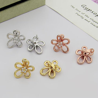 [OAKJURI Jewelry] FLOWERLACE EARRING 5 DIAMONDS