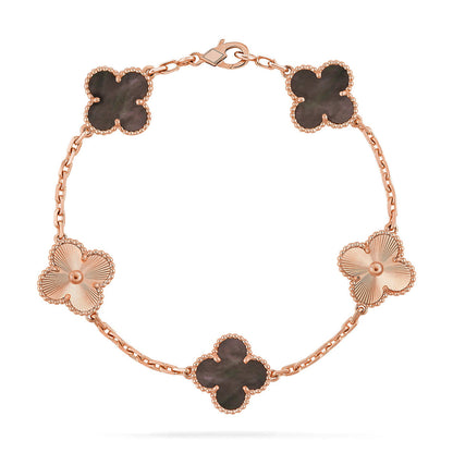 [OAKJURI Jewelry] CLOVER 5 MOTIF GRAY MOP BRACELET COLLECTION