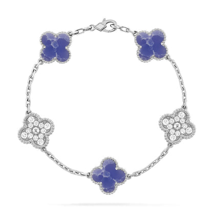 [OAKJURI Jewelry]CLOVER 5 MOTIF BLUE VEINS BRACELET COLLECTION