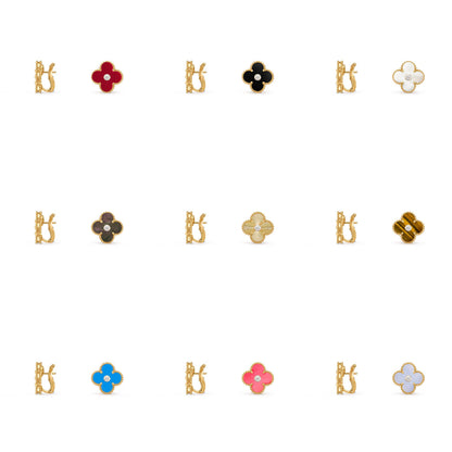 [OAKJURI Jewelry]CLOVER 15MM MOP DIAMOND EARRINGS COLLECTION
