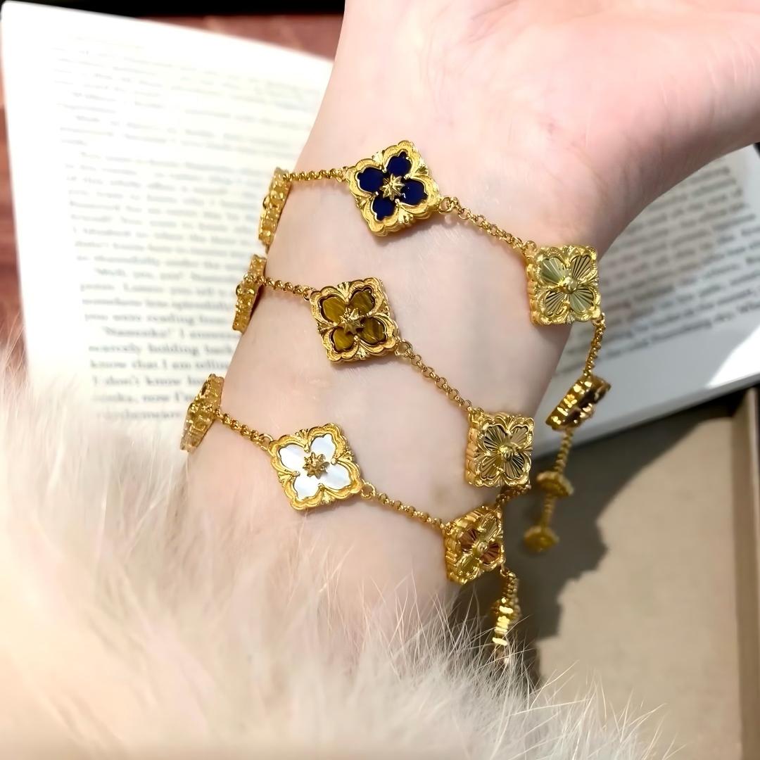 [OAKJURI Jewelry JEWELRY] OPERA 5 MOTIFS TULLE ENAMEL BRACELET