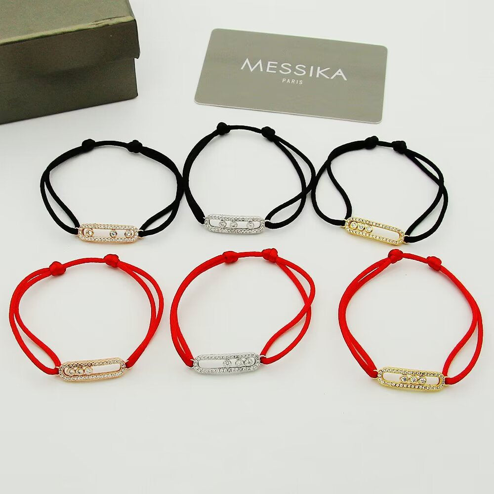 [OAKJURI Jewelry]Messika Care(s) pink cord pavé bracelet