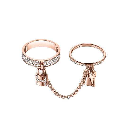 [OAKJURI Jewelry]HM KELLY CLOCHETTE DOUBLE RING IN  WITH DIAMONDS