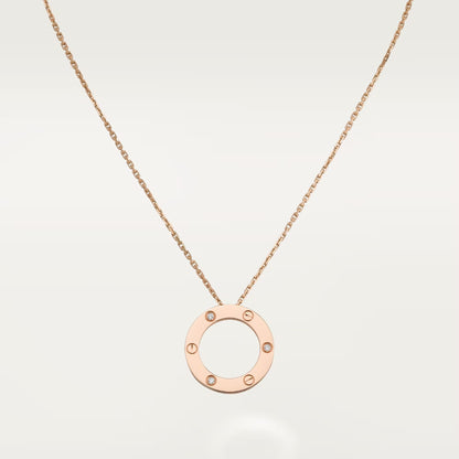 [OAKJURI Jewelry] LOVE NECKLACE 16MM 3 DIAMONDS