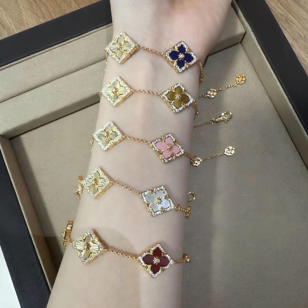 [OAKJURI Jewelry JEWELRY] OPERA 5 MOTIFS TULLE ENAMEL BRACELET