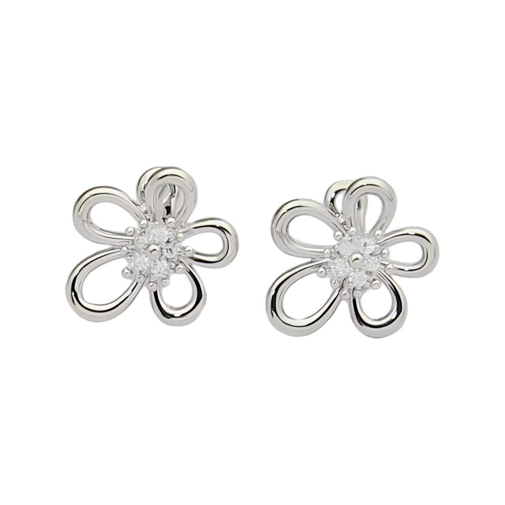 [OAKJURI Jewelry] FLOWERLACE EARRING 5 DIAMONDS