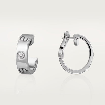 [OAKJURI Jewelry] LOVE EARRINGS 5.7MM 2 DIAMONDS