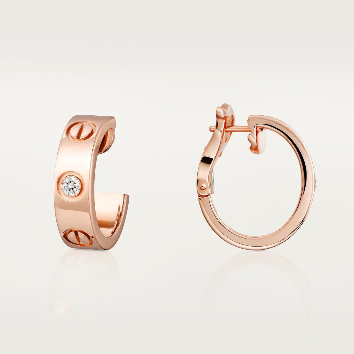 [OAKJURI Jewelry] LOVE EARRINGS 5.7MM 2 DIAMONDS