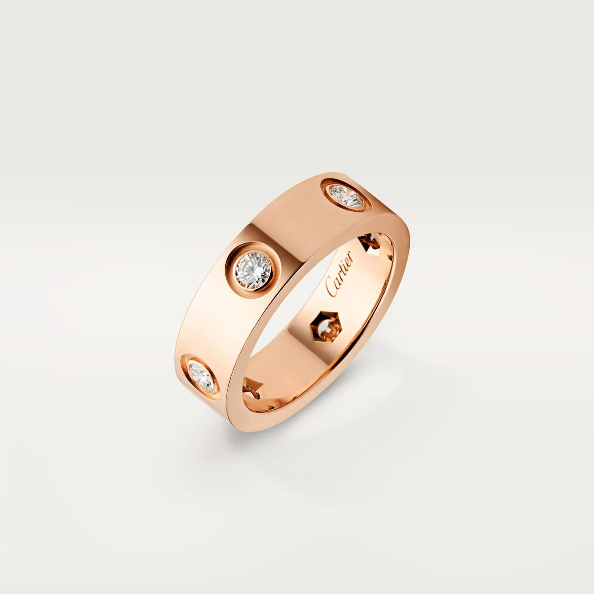 [OAKJURI Jewelry] LOVE 5.5MM 6 DIAMOND RING