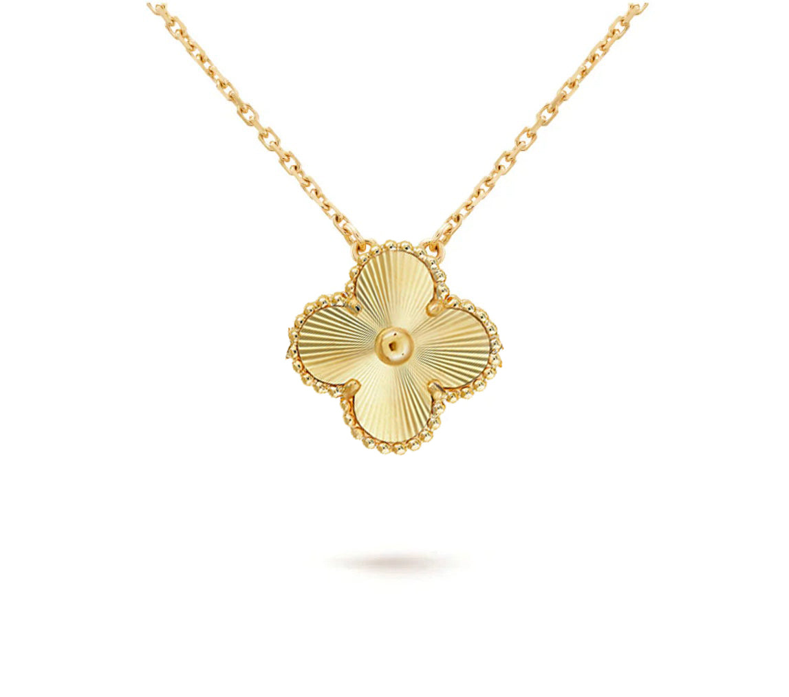 [OAKJURI Jewelry]CLOVER 15MM SINGLE FLOWER NECKLACE COLLECTION