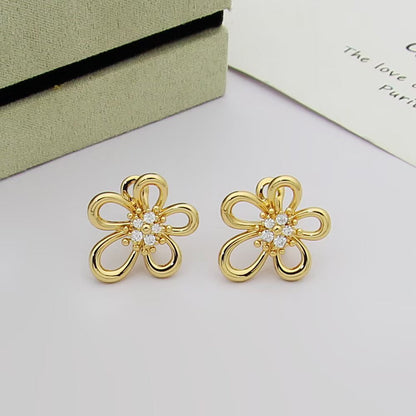 [OAKJURI Jewelry] FLOWERLACE EARRING 5 DIAMONDS