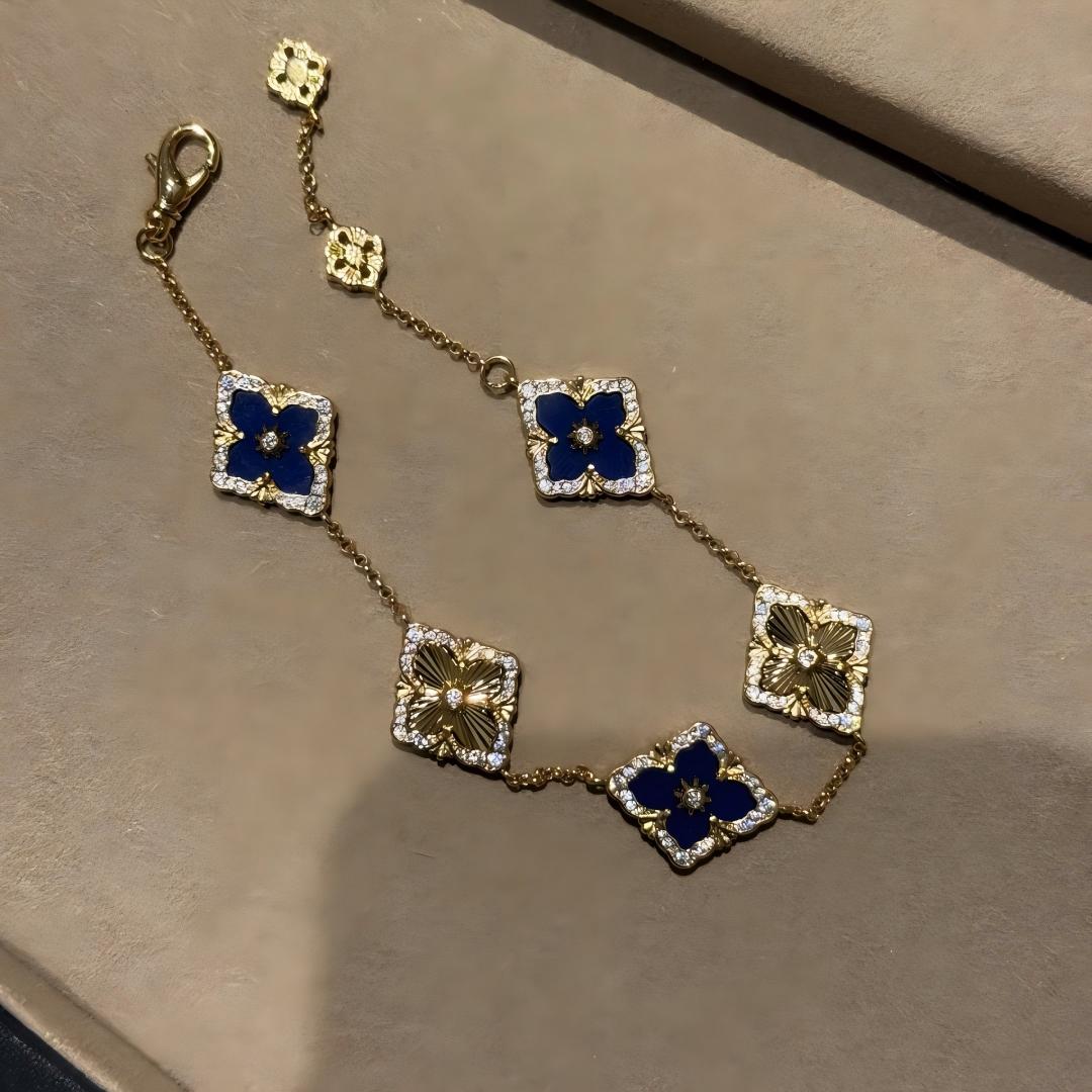 [OAKJURI Jewelry JEWELRY] OPERA 5 MOTIFS TULLE ENAMEL BRACELET