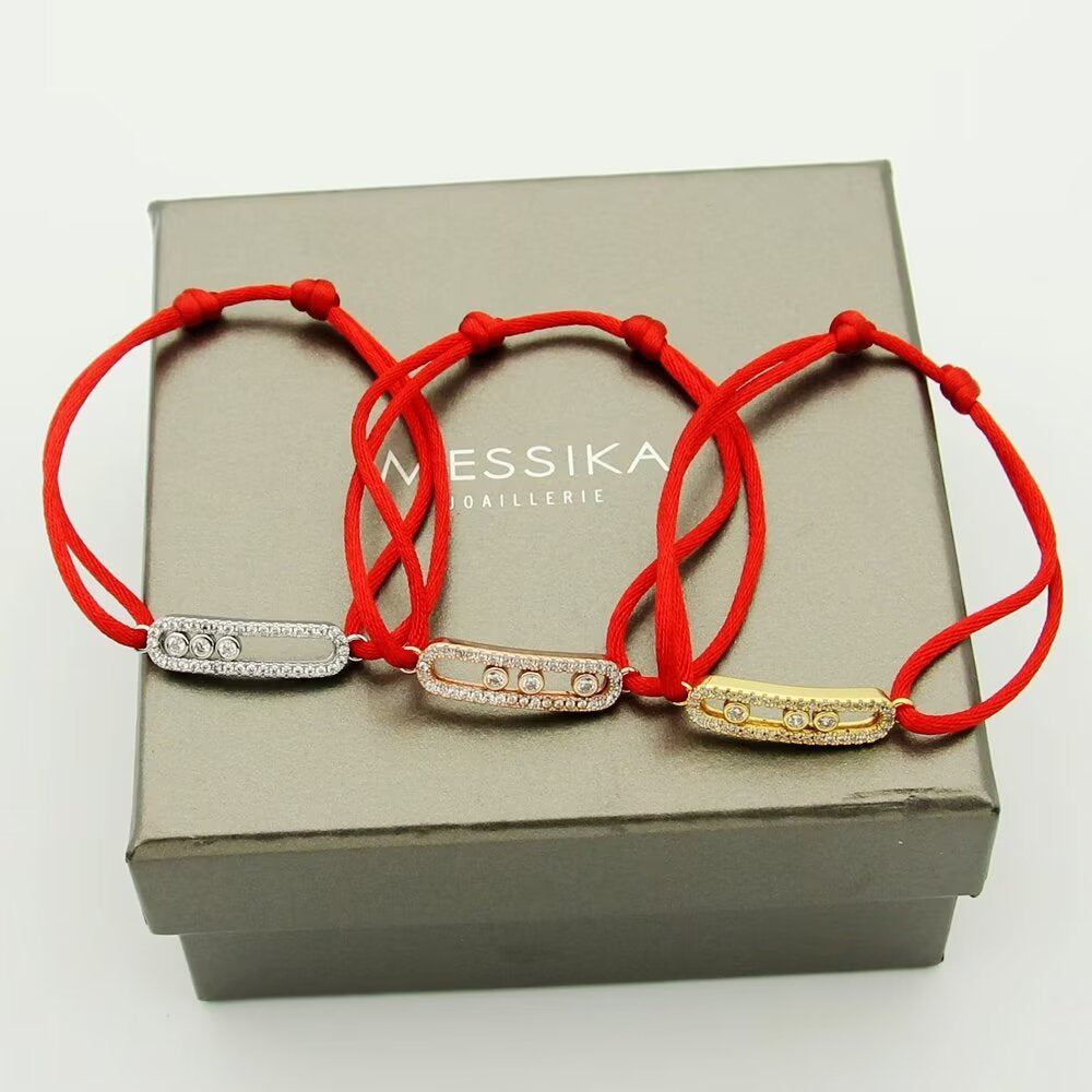 [OAKJURI Jewelry]Messika Care(s) pink cord pavé bracelet