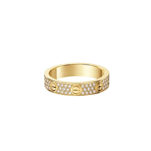 [OAKJURI Jewelry] LOVE RING 4.0MM DIAMOND PAVED