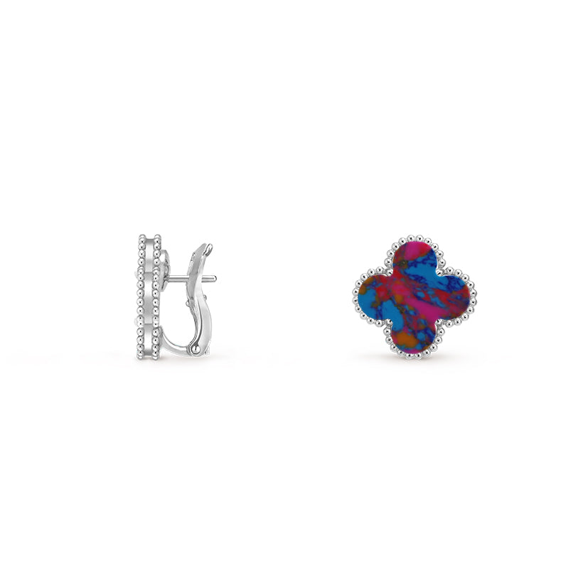 [OAKJURI Jewelry]CLOVER SILVER 15MM MOP EARRINGS COLLECTION