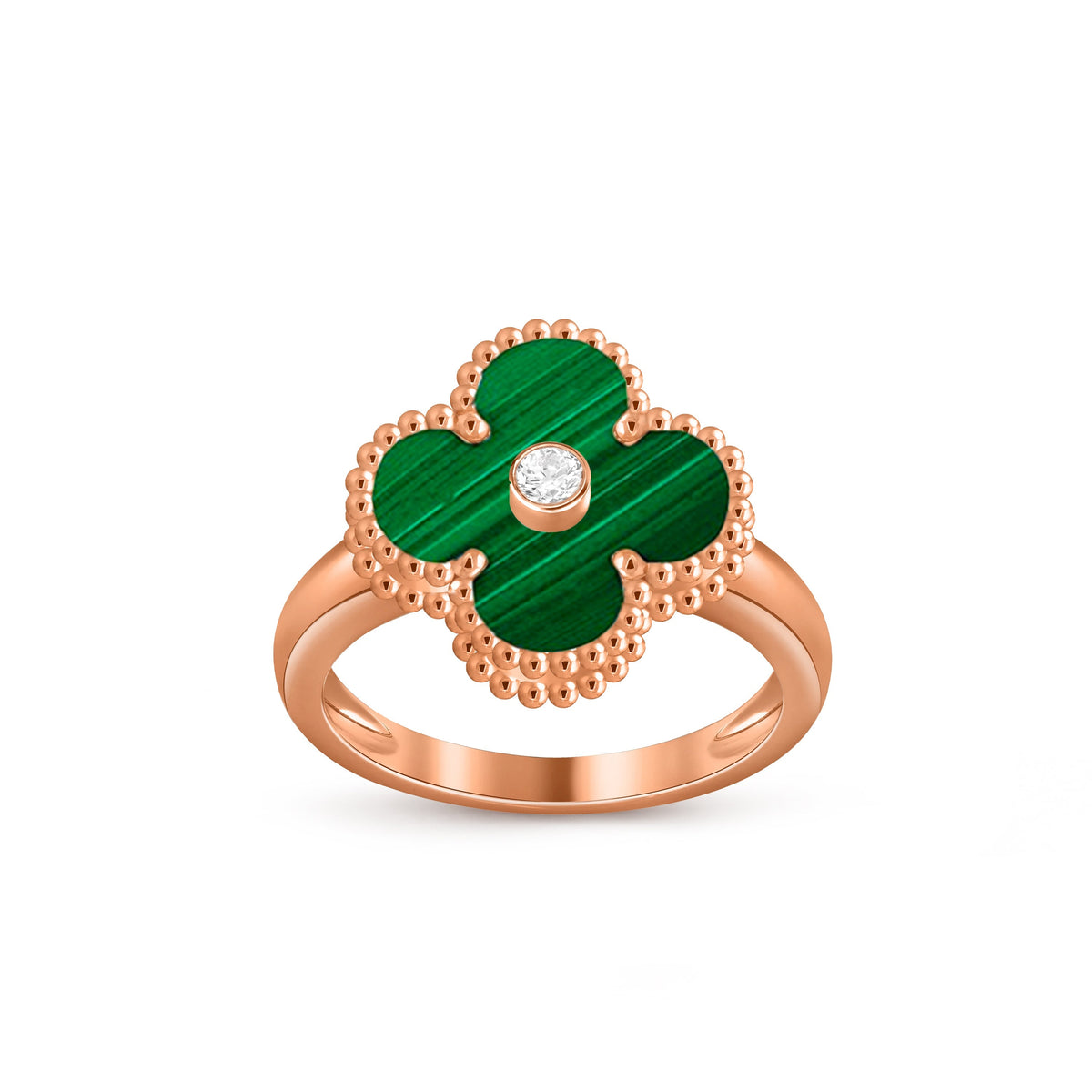 [OAKJURI Jewelry]CLOVER DIAMOND RING ROSE GOLD COLLECTION