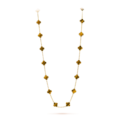 [OAKJURI Jewelry]CLOVER 20 MOTIFS TIGER EYE ROSE GOLD