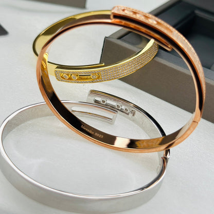 [OAKJURI Jewelry]Move Noa Rose Gold Pavé Diamond Bangle Bracelet