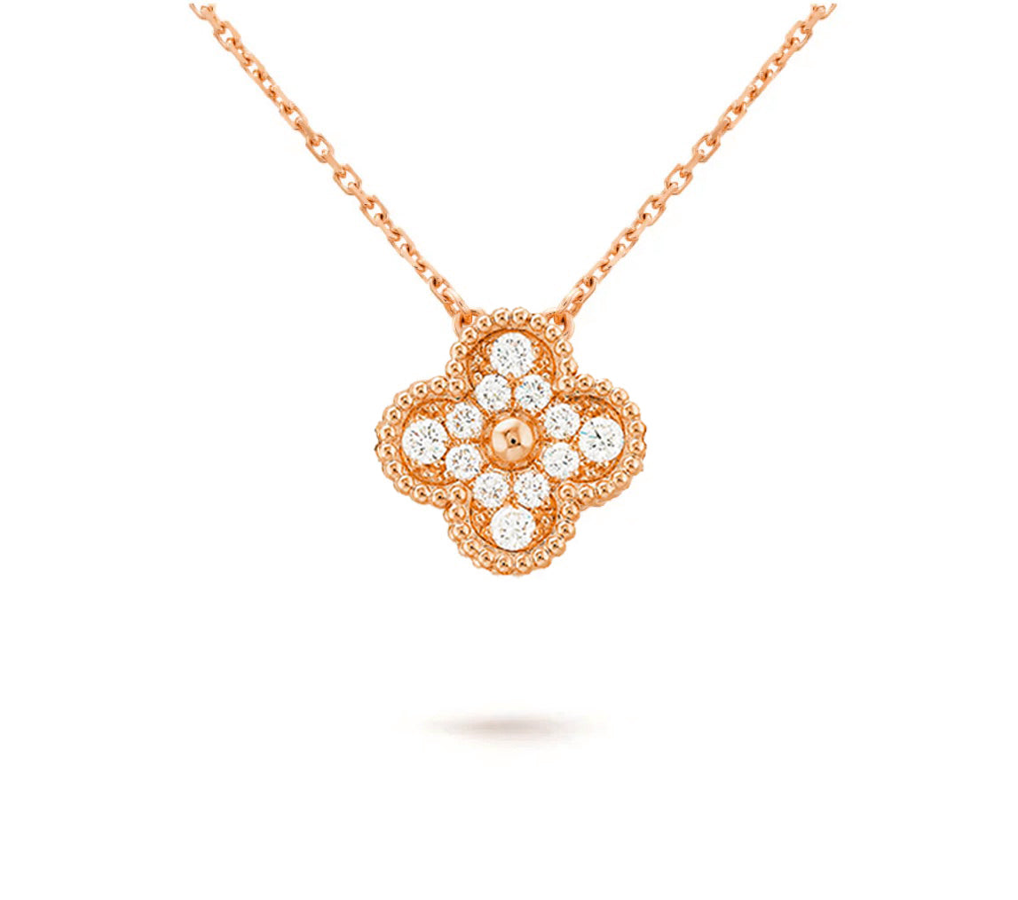 [OAKJURI Jewelry]CLOVER 15MM SINGLE FLOWER NECKLACE COLLECTION