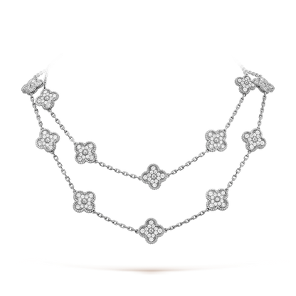 [OAKJURI Jewelry]CLOVER 20 MOTIFS DIAMOND SILVER