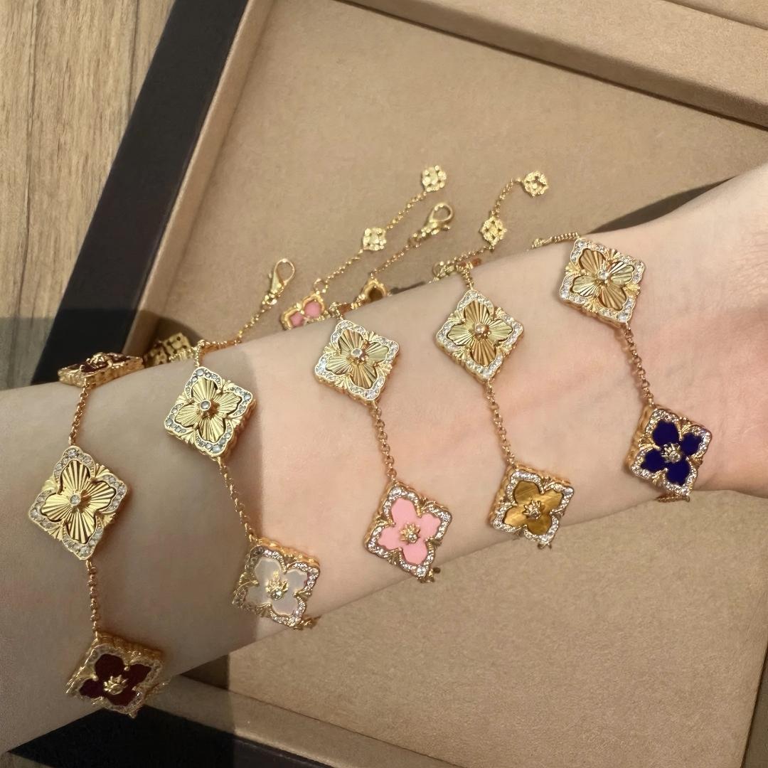 [OAKJURI Jewelry JEWELRY] OPERA 5 MOTIFS TULLE ENAMEL BRACELET