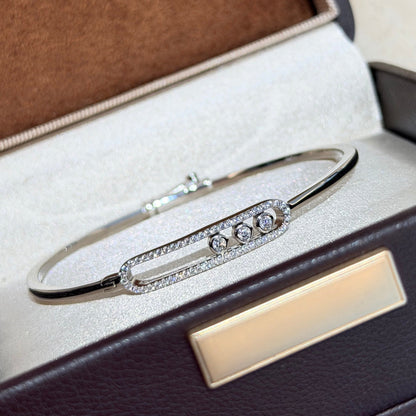 [OAKJURI Jewelry]Move Pavé Diamond Bangle Bracelet M