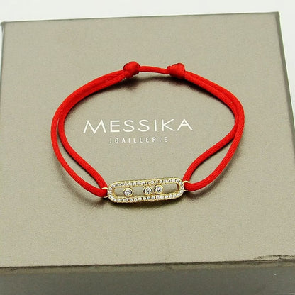 [OAKJURI Jewelry]Messika Care(s) pink cord pavé bracelet