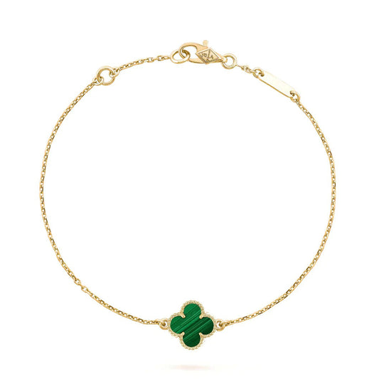 [OAKJURI Jewelry]CLOVER BRACELET MALACHITE 1 MOTIF